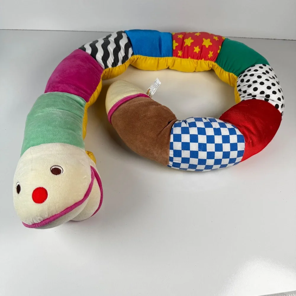 BRIO Soft Patchwork Snake Plush Vintage Sensory Toy 1993 XL 50